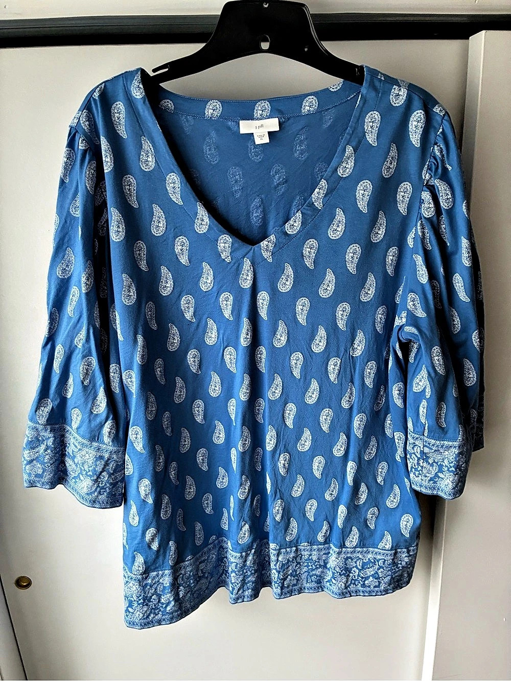 J. Jill Paisley Tunic in Blue Size XL Like New